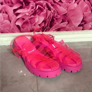 Vibrant Pink Women's Sandals- worn once